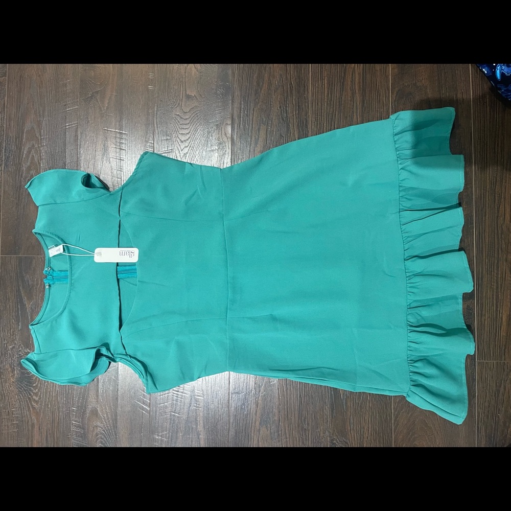 Teal short dress